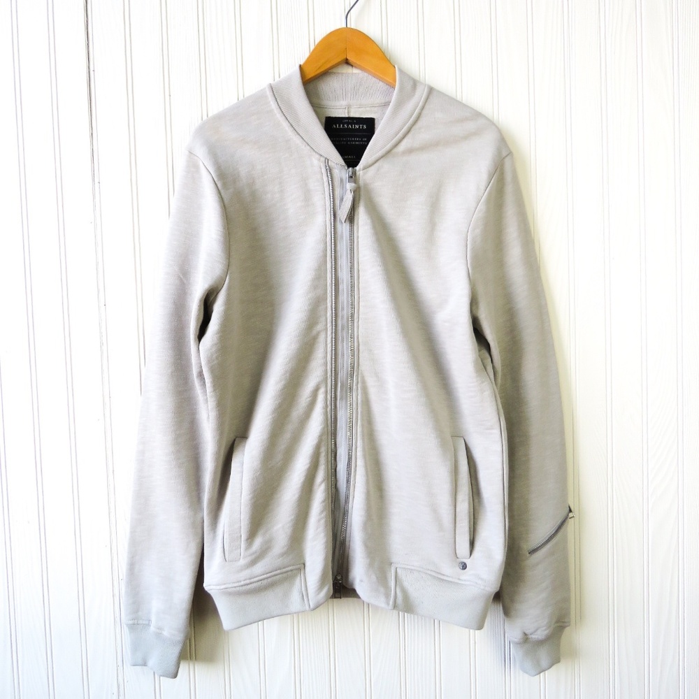 Allsaints Mens Full Zip Sweatshirt